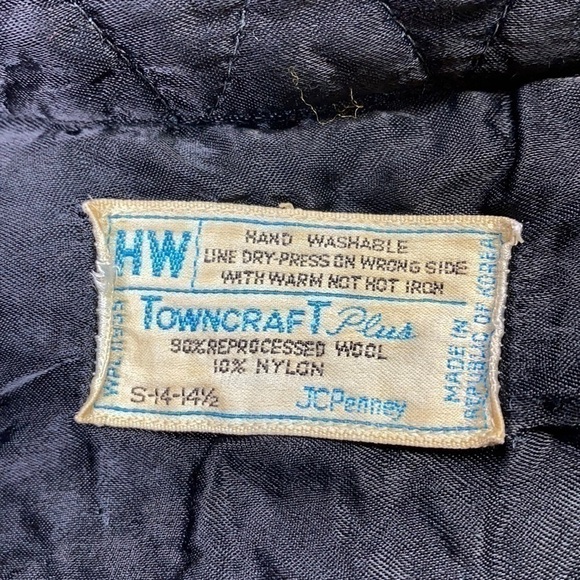 Vintage JCPenney TowncrafT Plus Wool Red Plaid Button Up Shirt - Picture 3 of 5